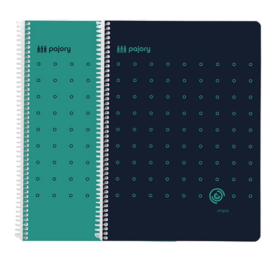 Imagem de CADERNO ESPIRAL CAPA PP A4 80 FOLHAS PAJORY UTOPIA XADREZ