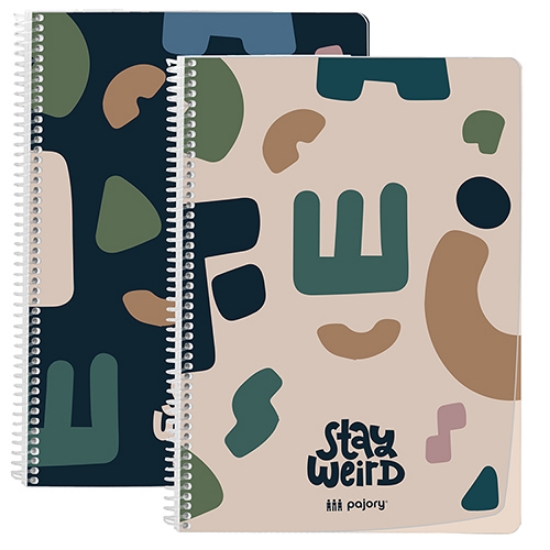 Imagem de CADERNO ESPIRAL CAPA PP A4 80F PAJORY WEIRD XADREZ