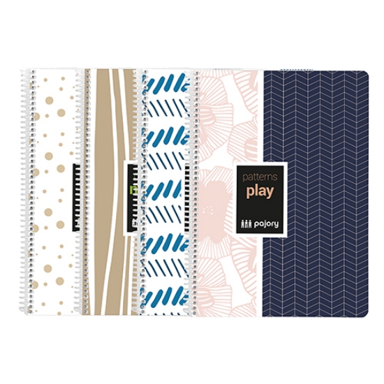 Imagem de CADERNO ESPIRAL CAPA PP A4 80FOLHAS PAJORY MODELL XADREZ