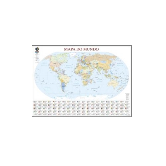 Imagem de MAPA MUNDO PLASTIFICADO 80.5X111.5CM PORTO EDITORA (32172)