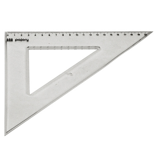 Picture of ESQUADRO 45º/21CM PAJORY E-14CM PLÁSTICO CRISTAL (10-14)