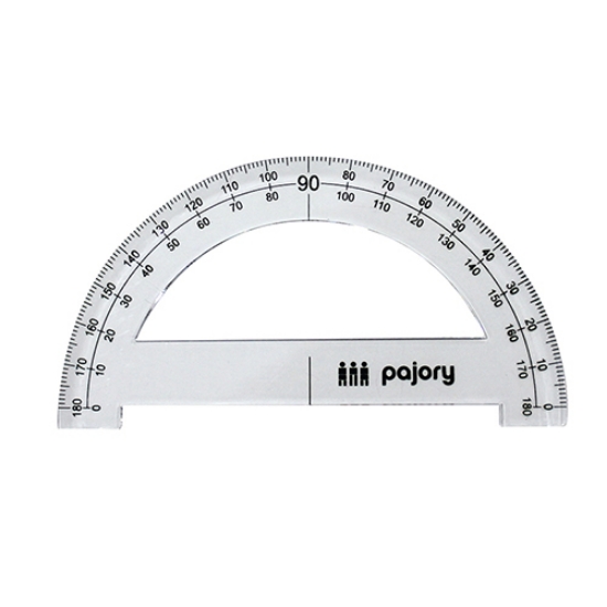 Imagem de TRANSFERIDOR 180º/15CM PAJORY PLÁSTICO CRISTAL (30-15)