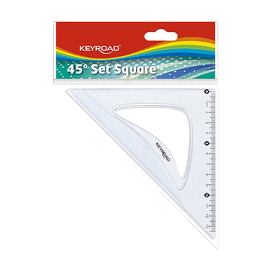 Imagem de BLISTER 1 ESQUADRO 45º/13CM KEYROAD TRANSPARENTE (KR971051)