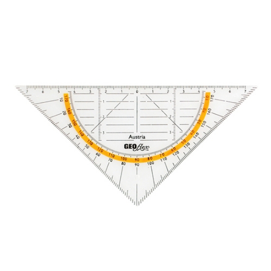 Imagem de ESQUADRO GEOMÉTRICO 16CM ARISTO GEOFLEX TRANSPARENTE (AR23011)