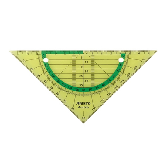 Imagem de ESQUADRO GEOMÉTRICO 16CM ARISTO GEOFLEX VERDE (AR23009NG)
